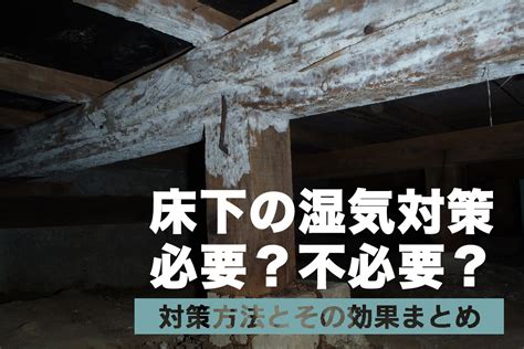 床下|床下の湿気対策はやった方がいい？効果や種類を詳しく解説